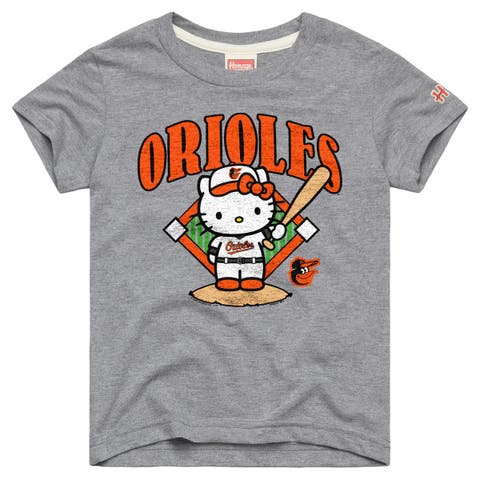 Youth Homage  Gray Baltimore Orioles Hello Kitty x MLB Tri-Blend T-Shirt
