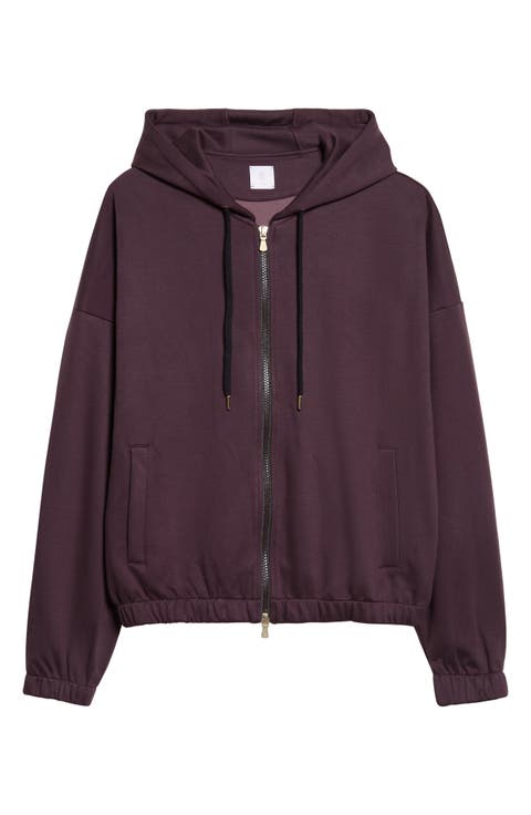 Viscose & Cotton Blend Double Knit Hoodie