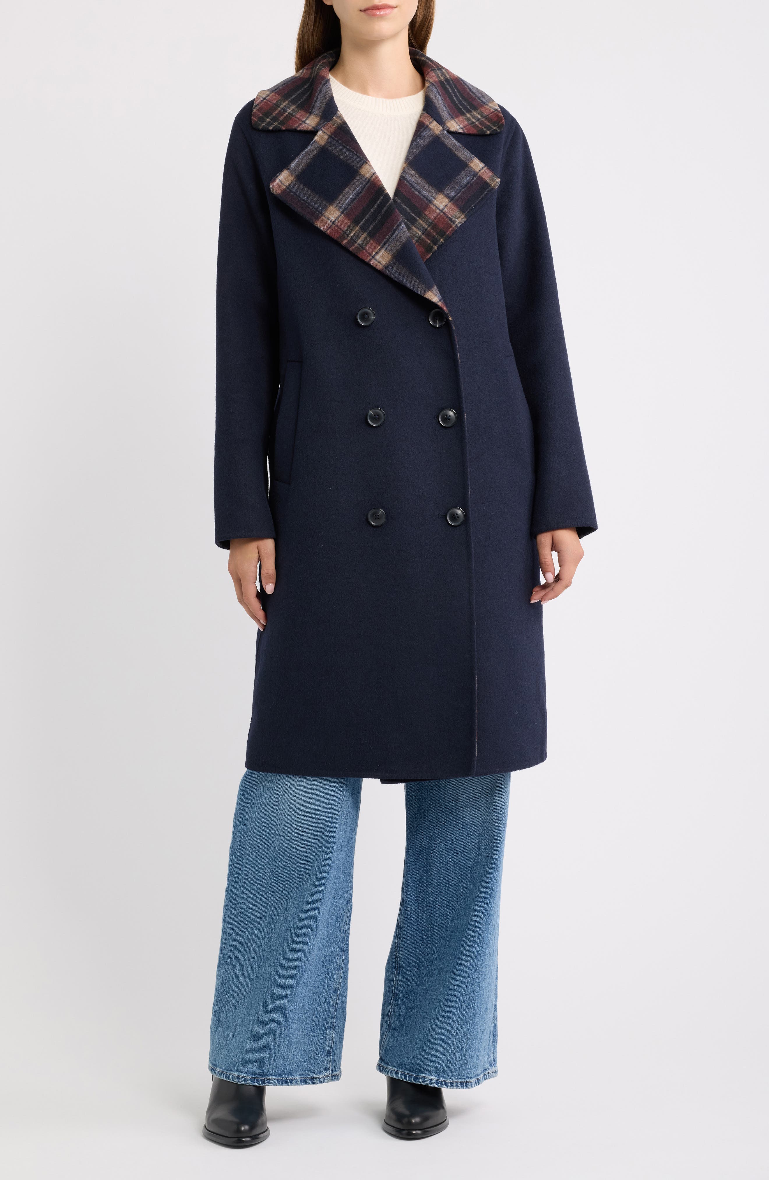 selected NAVY/ PLAID