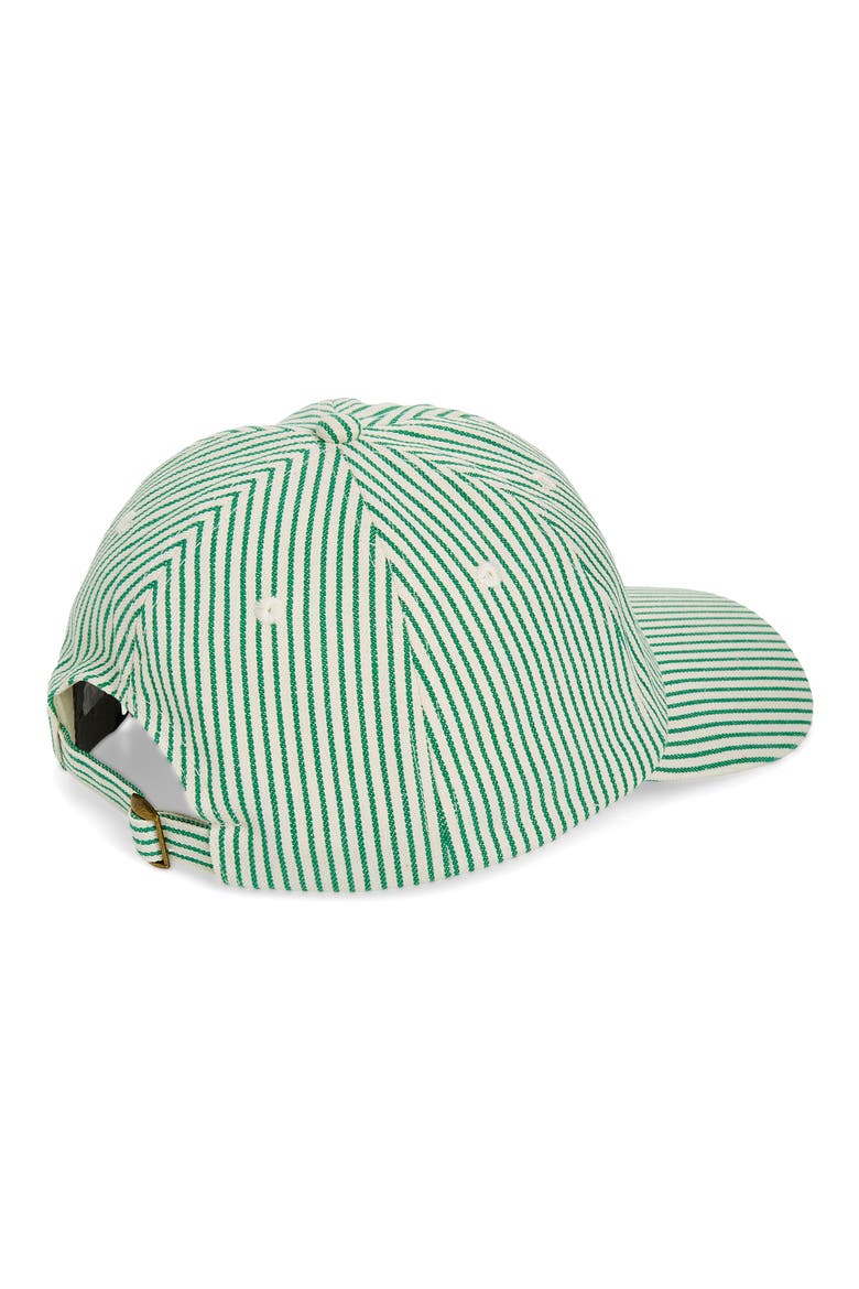 Stripe Baseball Cap, Alternate, color, GREEN- IVORY