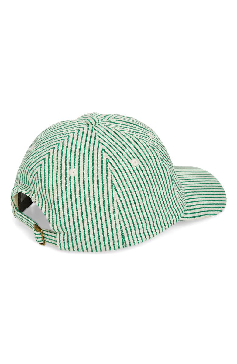 Treasure & Bond Stripe Baseball Cap, Alternate, color, Green- Ivory