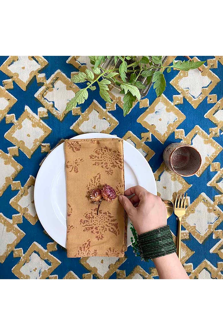Ethically Made Cotton Dinner Napkins, Alternate, color, Yellow