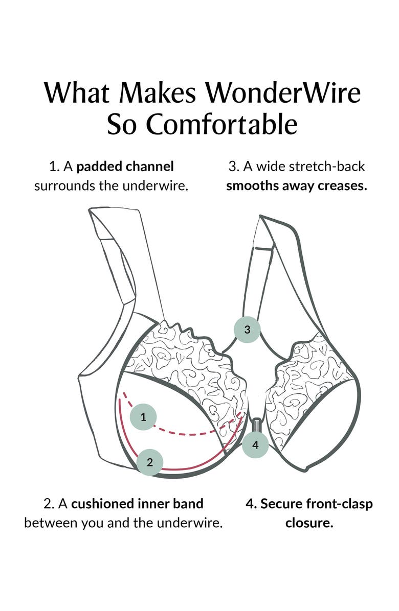 Glamorise WonderWire<sup>®</sup> Front Close Smoothing Underwire Bra, Alternate, color, Black