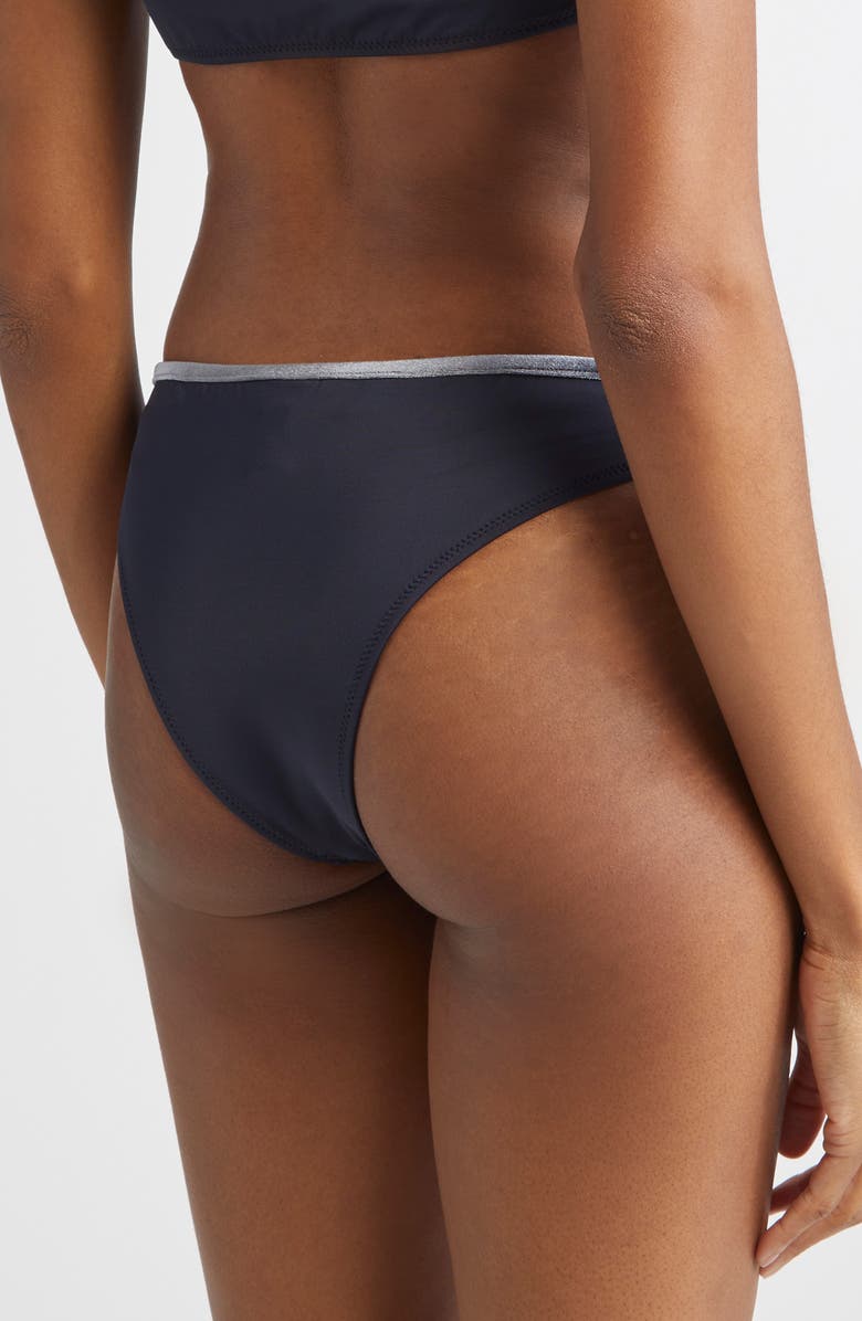 Paloma Wool Lain Velvet Trim Bikini Bottoms, Alternate, color, 