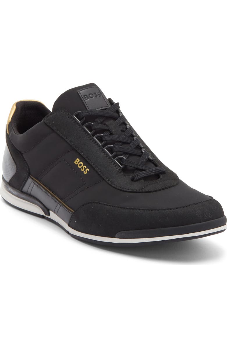 BOSS Saturn Low Top Sneaker, Main, color, Black