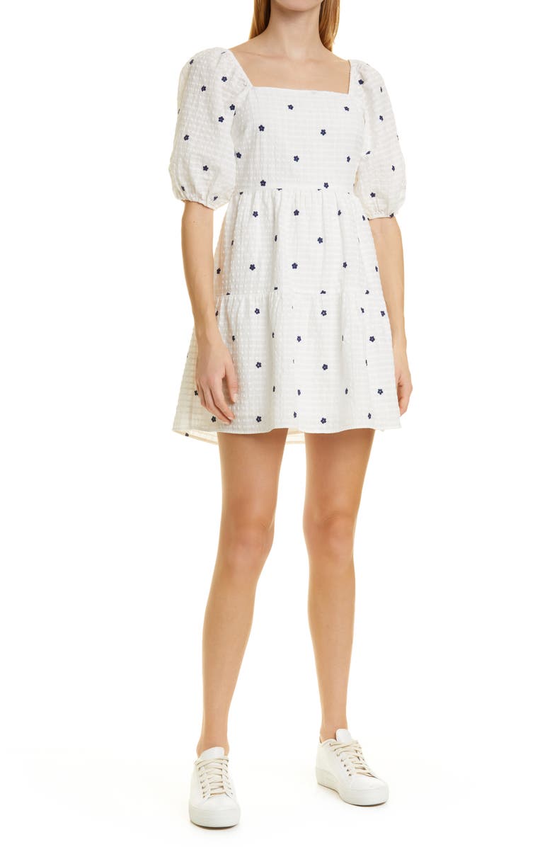Rails Selene Floral Embroidered Cotton Fit & Flare Dress, Alternate, color, 