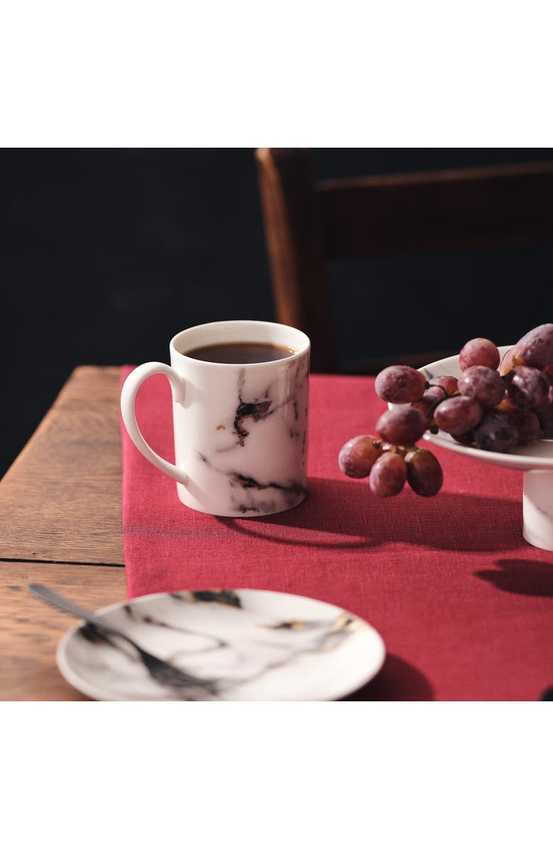 Prouna Marble Venice Fog Cylinder Mug, Alternate, color, White