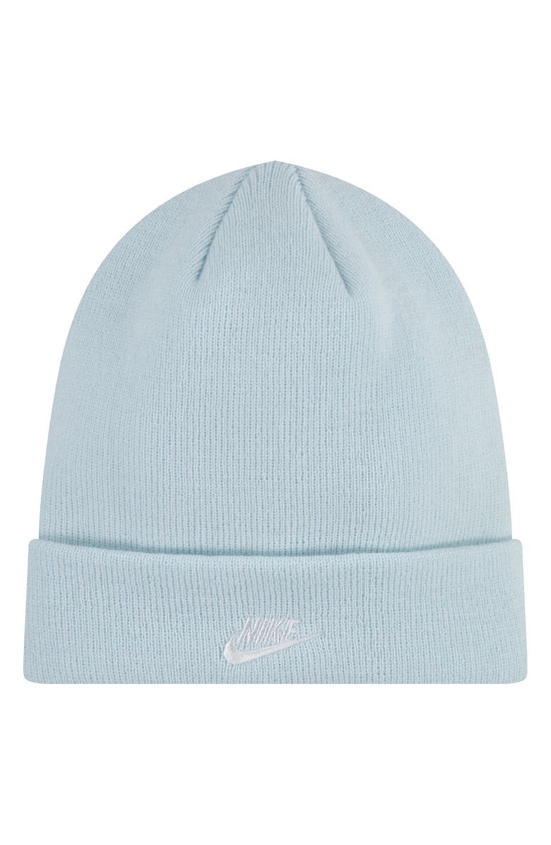 Nike Kids' Embroidered Logo Knit Beanie & Gloves Set, Alternate, color, Glacier Blue