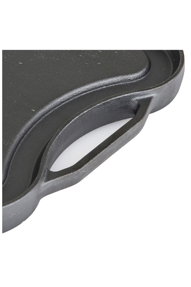 20-Inch Cast Iron Double Burner Reversible Griddle & Grill, Alternate, color, BLACK