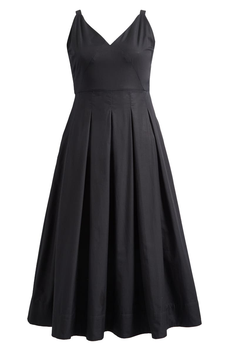 Alex Mill Abby Cotton Poplin Dress, Alternate, color, Rich Black