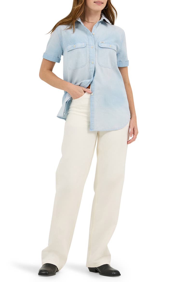 Chambray Utility Shirt, Alternate, color, ENDLESS LIGHT