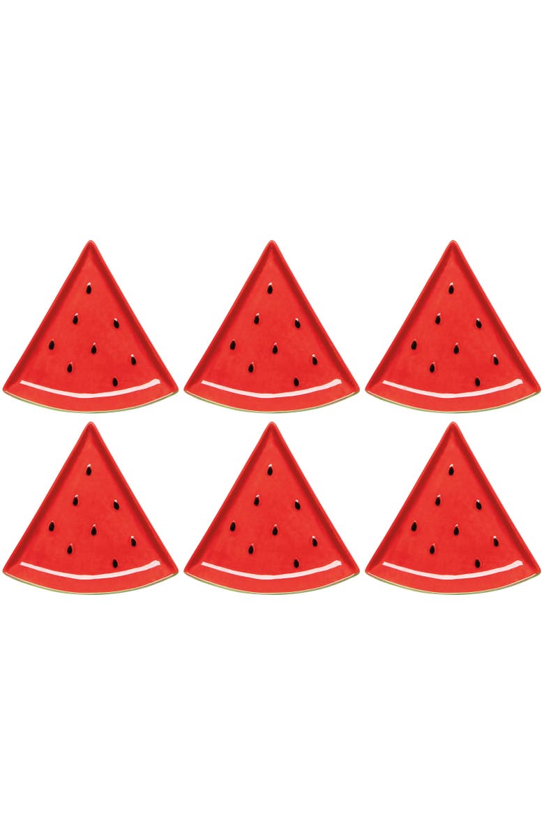 Danica Brands Set of 6 Shaped Dish Melon Pop, Main, color, Melon