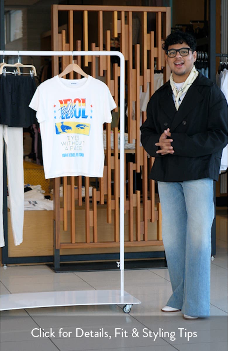 Billy Idol Eyes Without A Face Cotton Graphic T-Shirt, sales video thumbnail