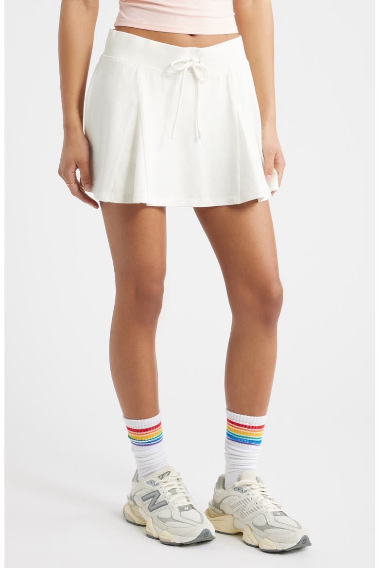 Terry Sporty Skort, Main, color, IVORY