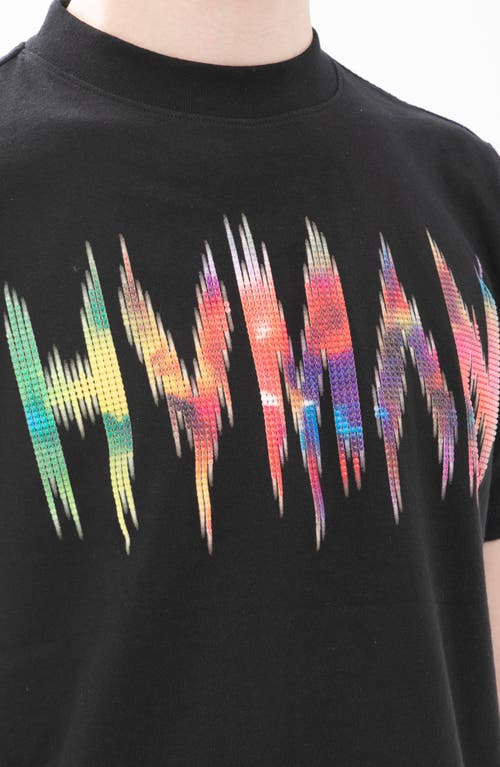 Hvman Frequency Logo Graphic Tee In Black