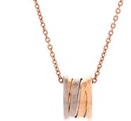 Pre-Owned Bvlgari B.Zero1 Pendant Necklace 18K Rose Gold and 18K White Gold