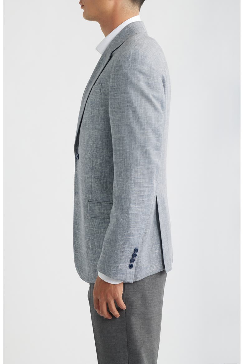 Light Grey Mélange Sport Coat, Alternate, color, SOLID LIGHT GREY/ PASTEL BLUE