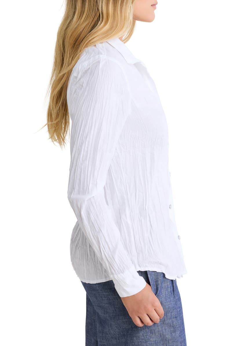 NIC+ZOE Core Cotton Long Sleeve Button-Up Shirt, Alternate, color, Paper White