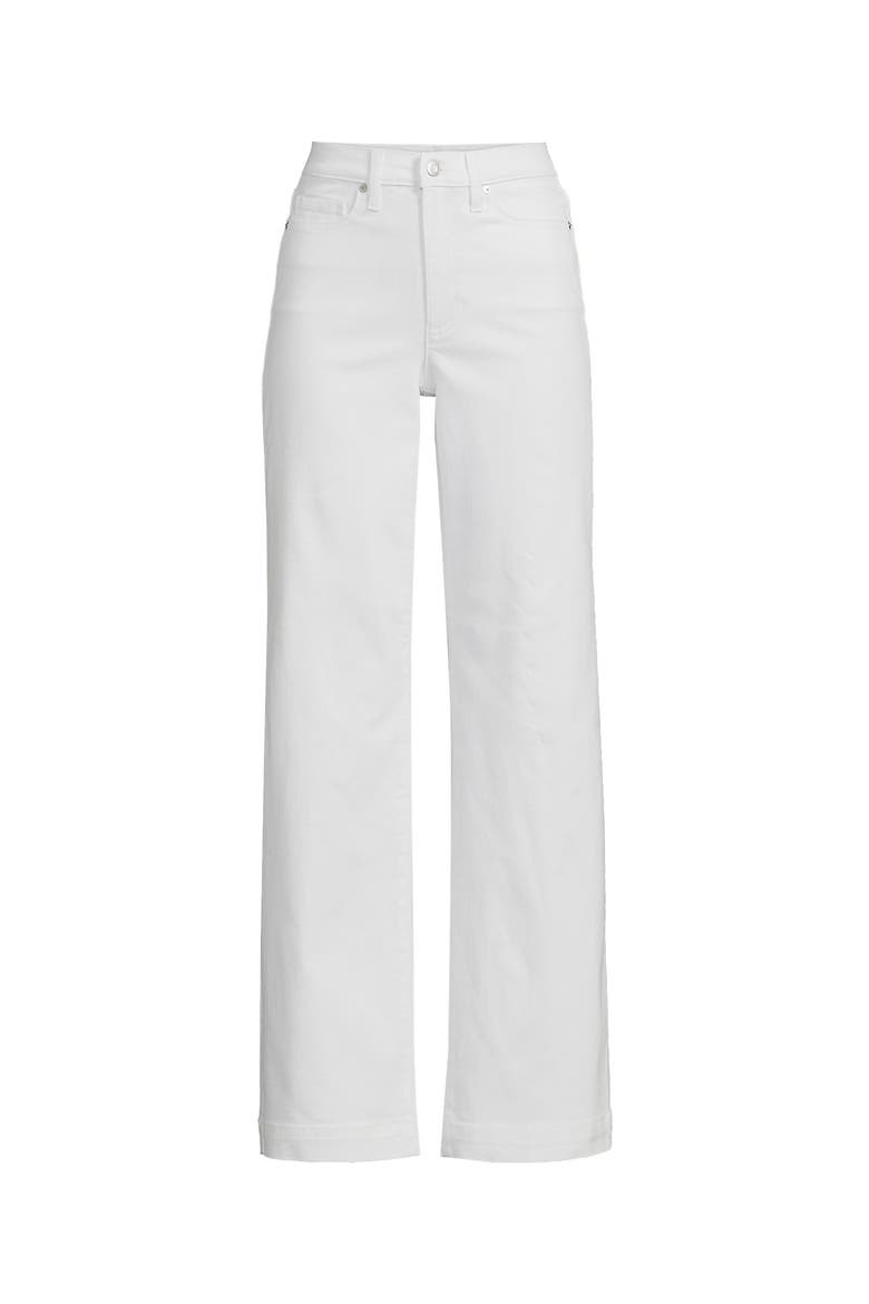 High Rise Wide Leg Denim Jeans, Alternate, color, White