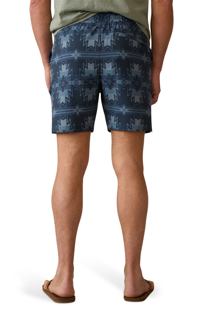 Faherty DGF Shorelite Performance Swim Trunks, Alternate, color, Night Navy Stars