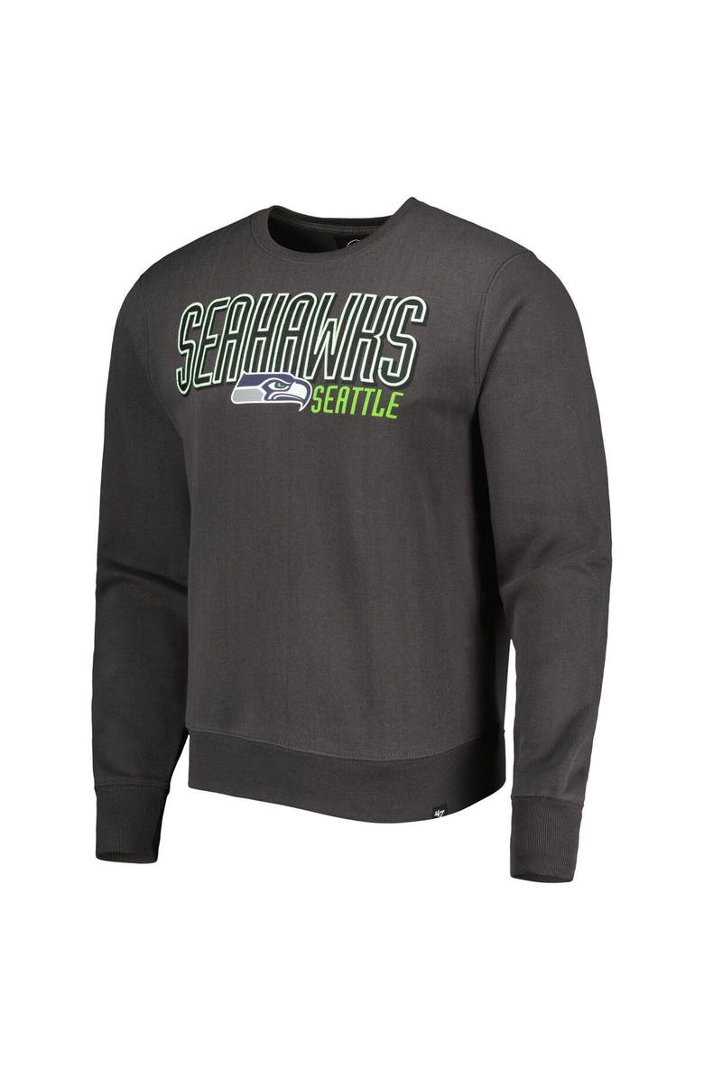 '47 Men's '47 Charcoal Seattle Seahawks Locked In Headline Pullover Sweatshirt, Alternate, color, Charcoal