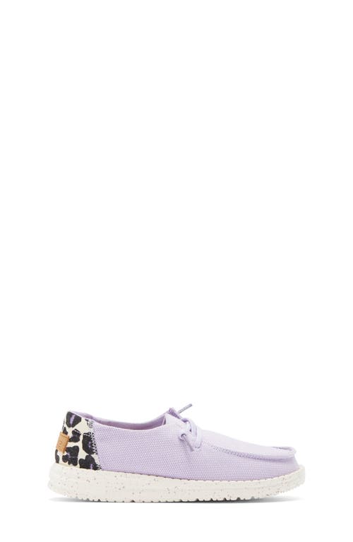Hey Dude Kids' Wendy Moc Toe Slip-on Sneaker In Leo/violet