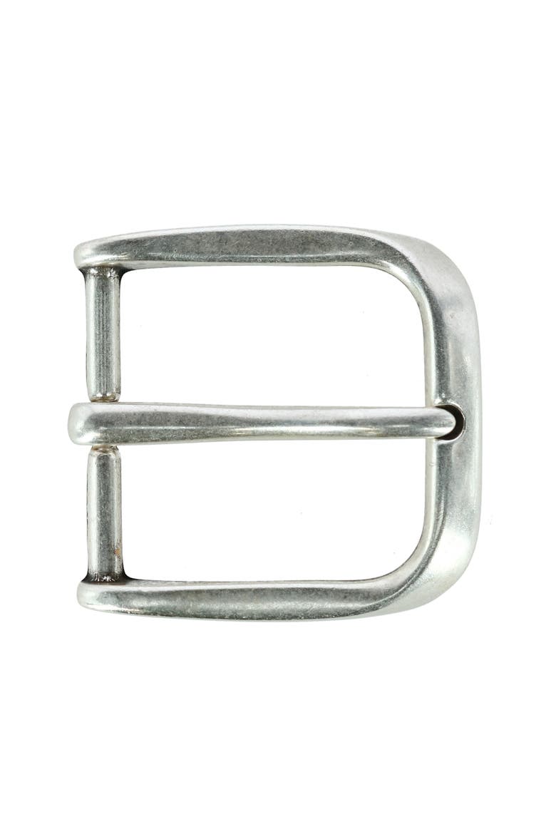 40mm Square Rounded Edge Solid Brass Harness Belt Buckle, Main, color, Silver
