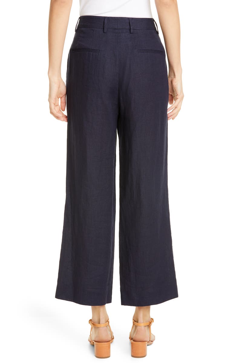 Mansur Gavriel Linen Straight Leg Ankle Pants, Alternate, color, 