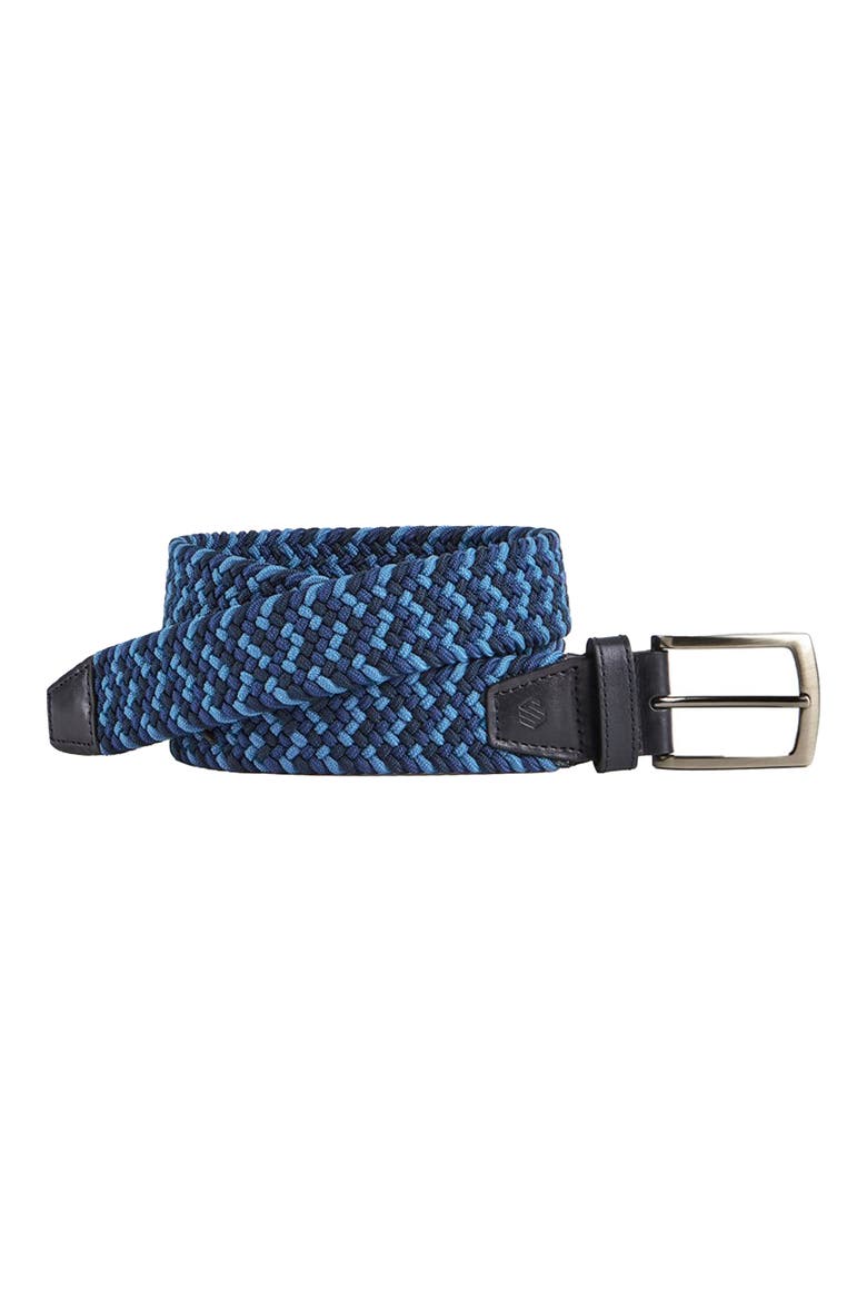 Woven Stretch Knit Belt, Main, color, NAVY MULTI