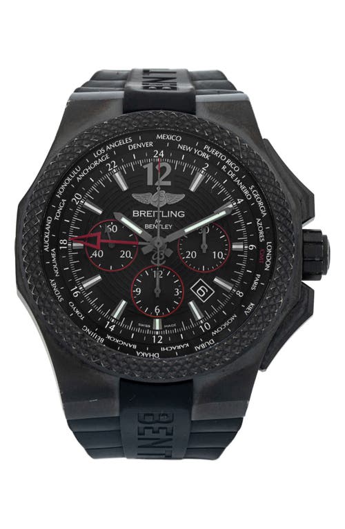Watchfinder & Co. Breitling 2019 Bentley Gmt Rubber Strap Automatic Watch, 49mm In Black