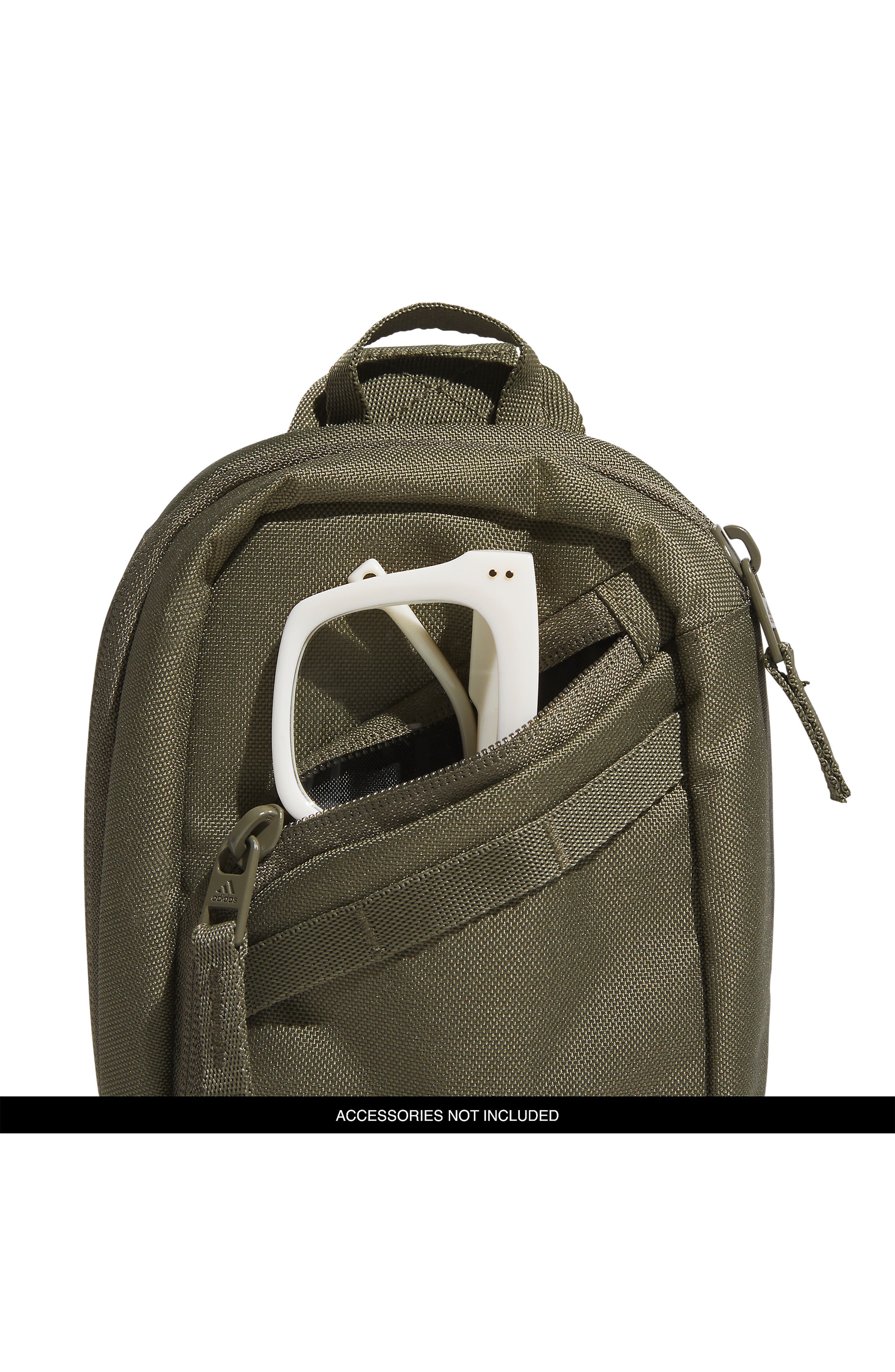 adidas Prime Mini Sling Crossbody Bag, Alternate, color, Olive Strata Green