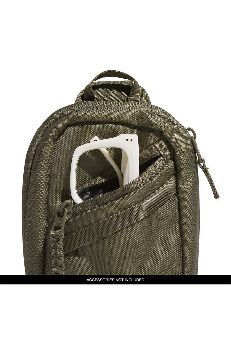 adidas Prime Mini Sling Crossbody Bag, Alternate, color, Olive Strata Green