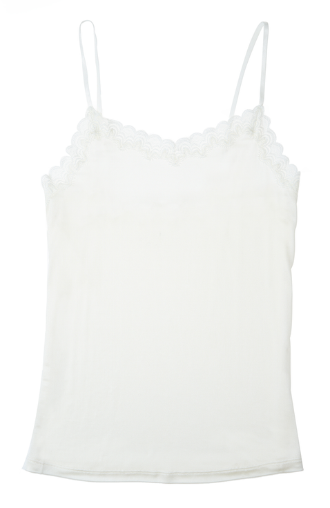 Soft Silk Lace Trim Camisole
