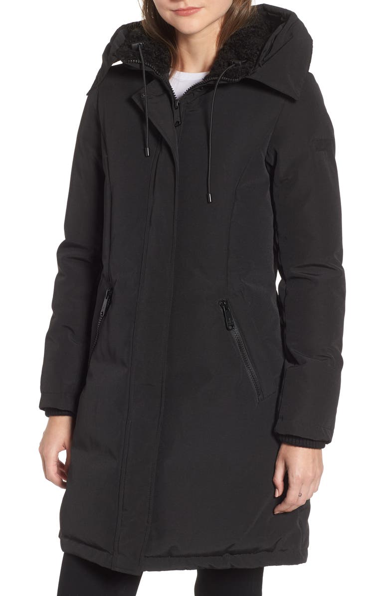 Sam Edelman Faux Fur Trim Down Parka, Alternate, color,