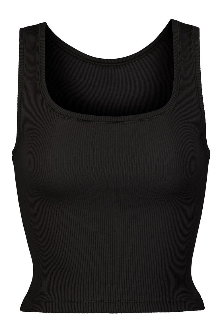 Stretch Cotton Rib Tank, Alternate, color, SOOT