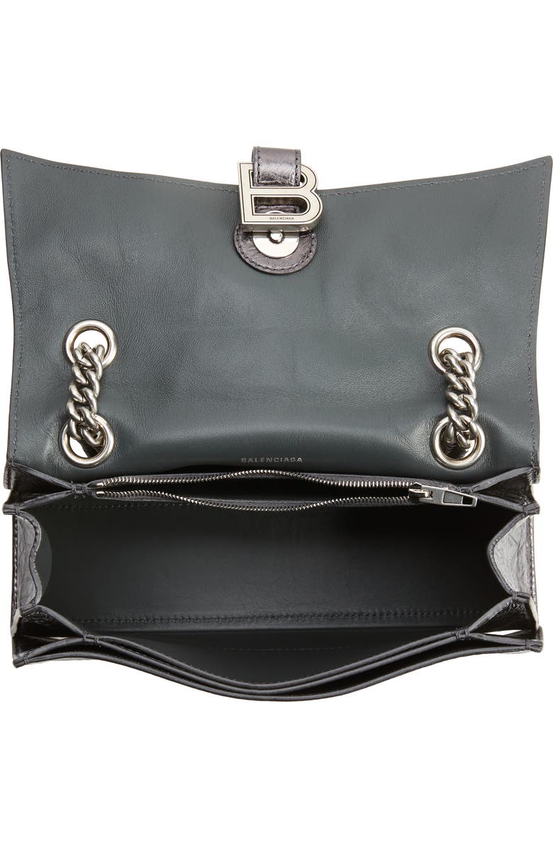 Balenciaga Small Crush Crushed Metallic Leather Shoulder Bag, Alternate, color,