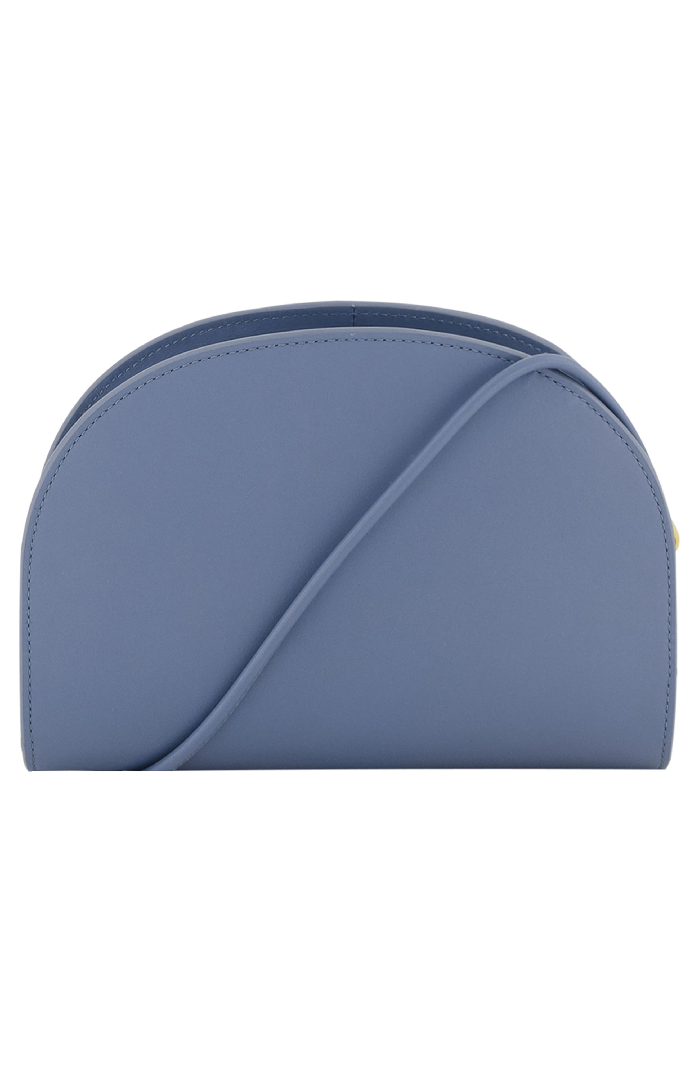 Micro Demma Leather Wallet on a Strap, Alternate, color, AZUL