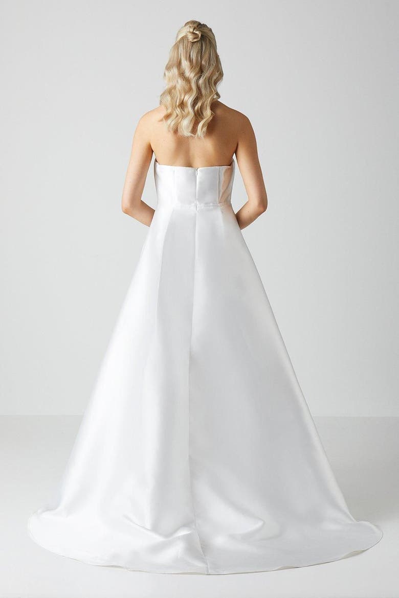Bandeau Mini Wedding Dress, Alternate, color, Ivory