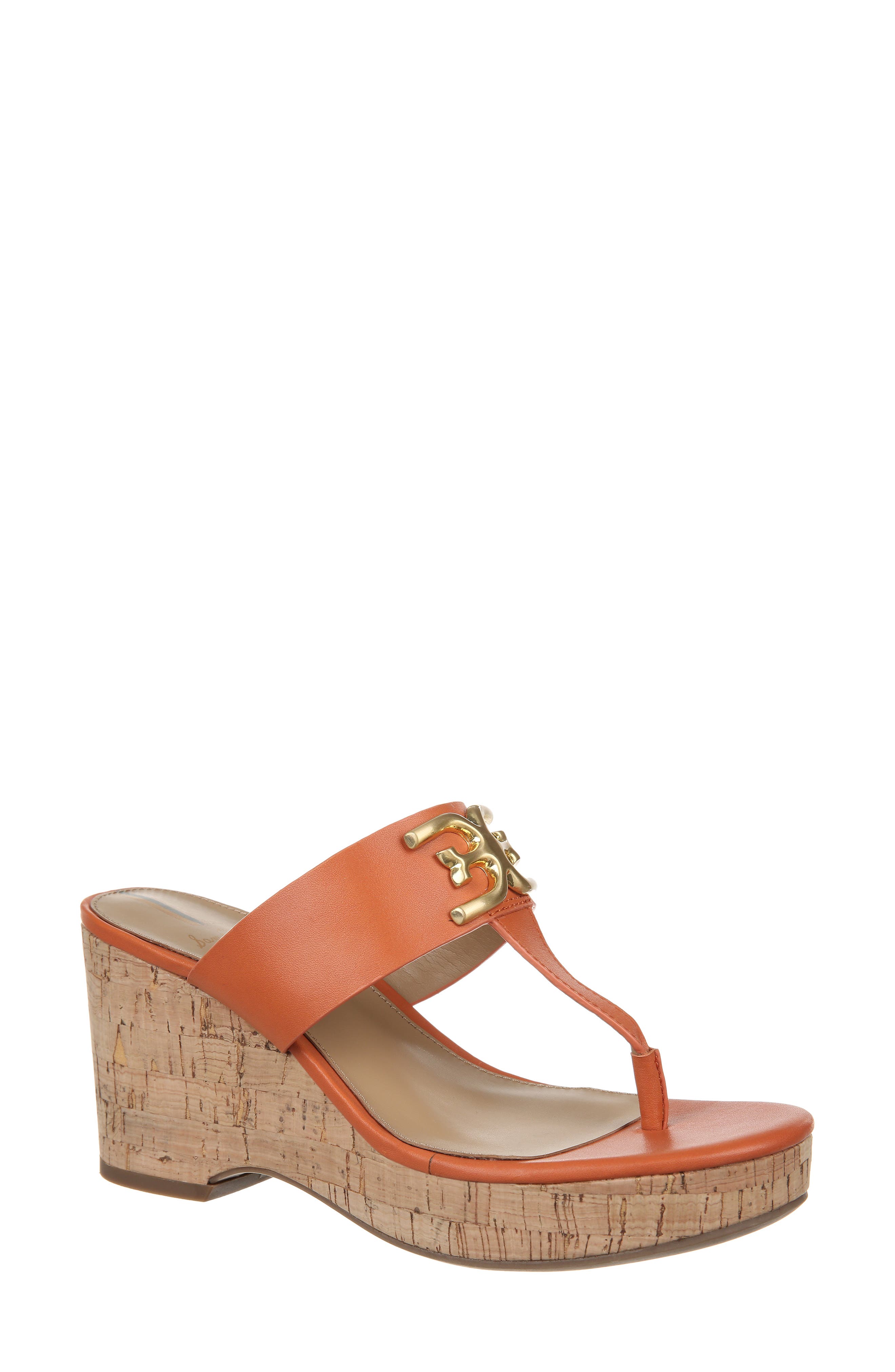 Yardlie Wedge Sandal, Main, color, SUNSET ORANGE