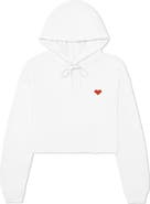 Dalix Pixel Heart Cropped Hoodie