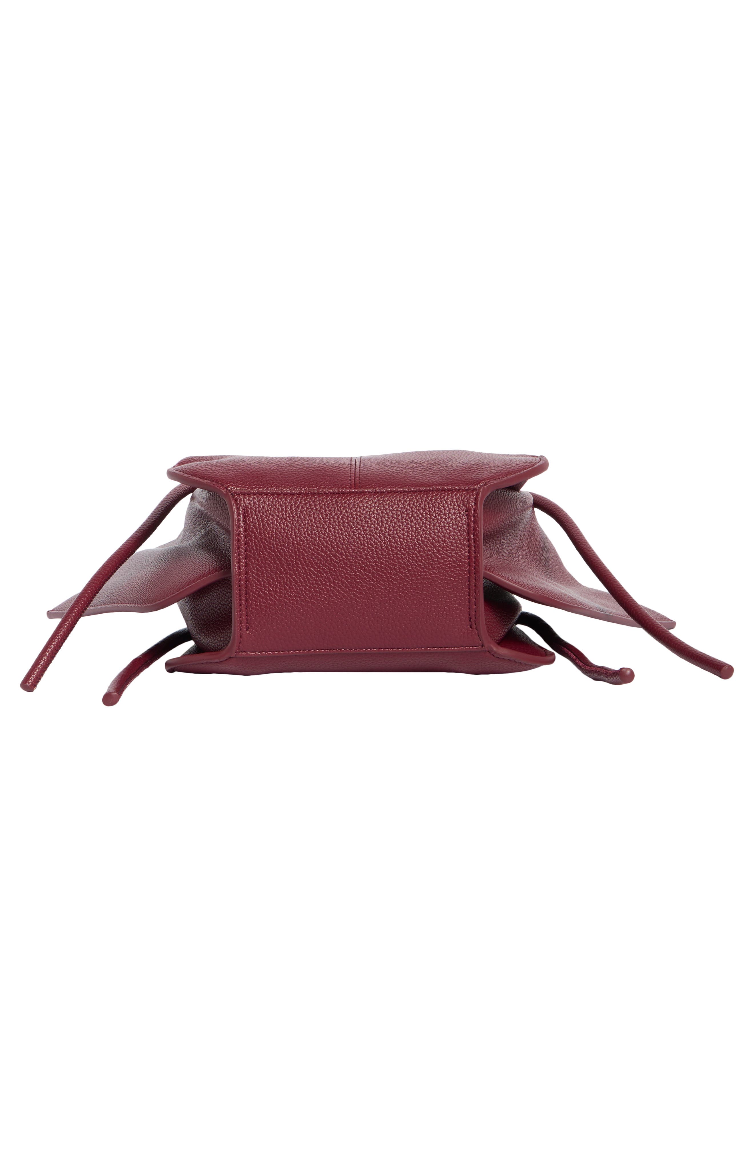 Nala Faux Leather Wide Tote, Alternate, color, BURGUNDY PEBBLED