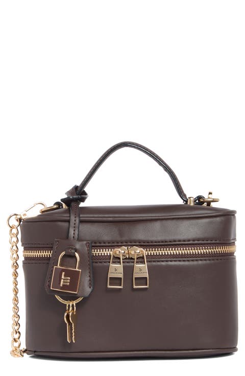 Faux Leather Vanity Bag