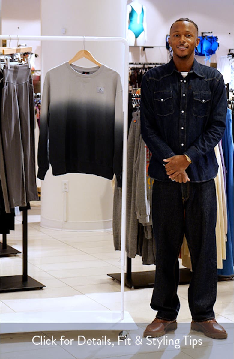 Flight Fleece Dip Dye Crewneck Sweatshirt, sales video thumbnail