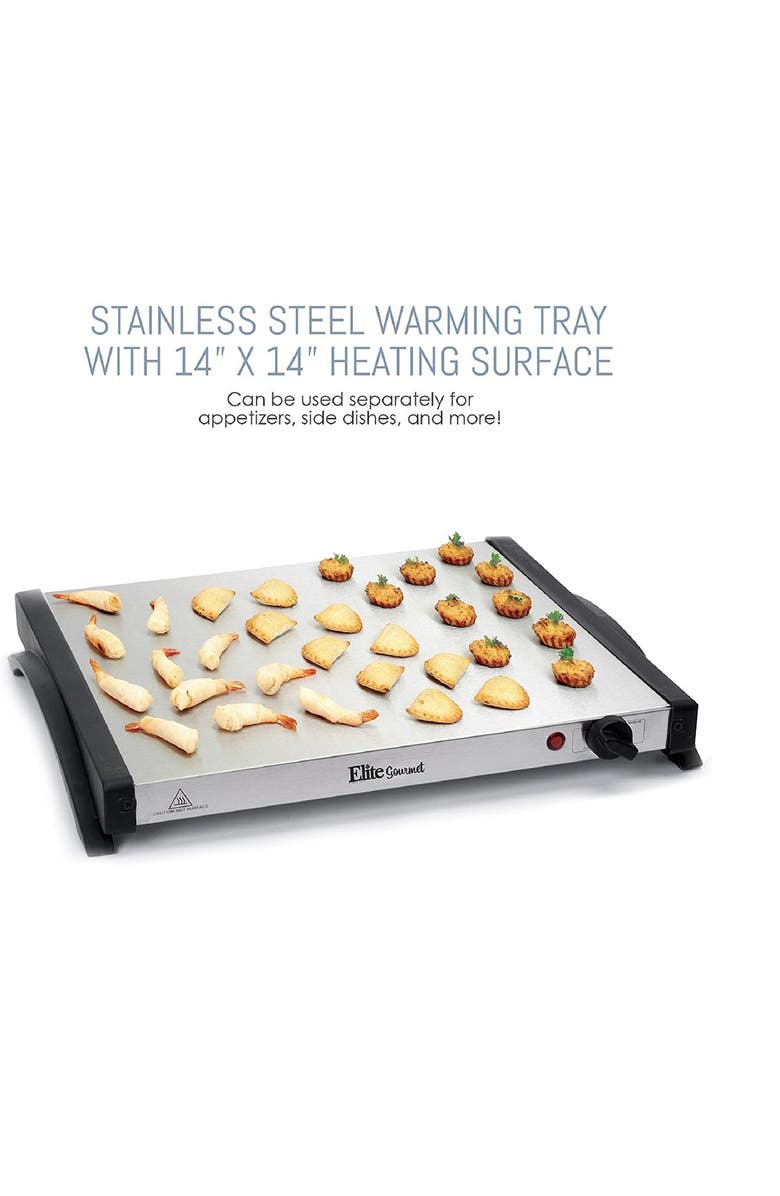 MAXI-MATIC Elite Gourmet 2 x 2.5 Qt. Stainless Steel Electric Buffet Server, Alternate, color, 