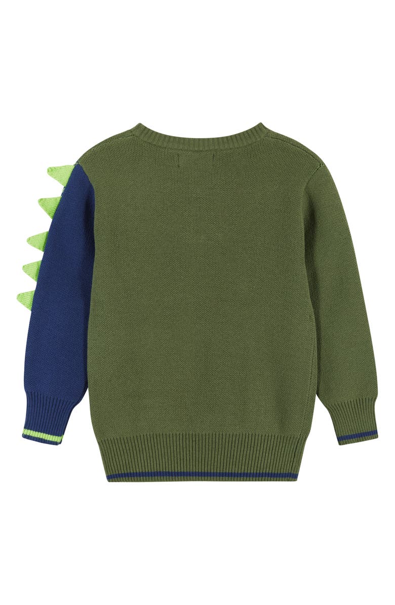 Andy & Evan Kids' Intarsia Pullover Sweater, Alternate, color, Olive Dino