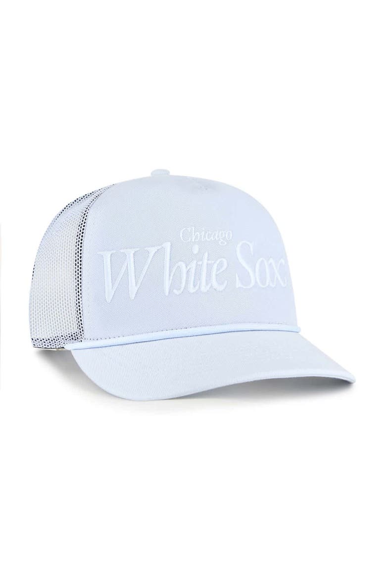 Men's '47 Light Blue Chicago White Sox Foundation Script Hitch Adjustable Trucker Hat, Alternate, color, Light Blue