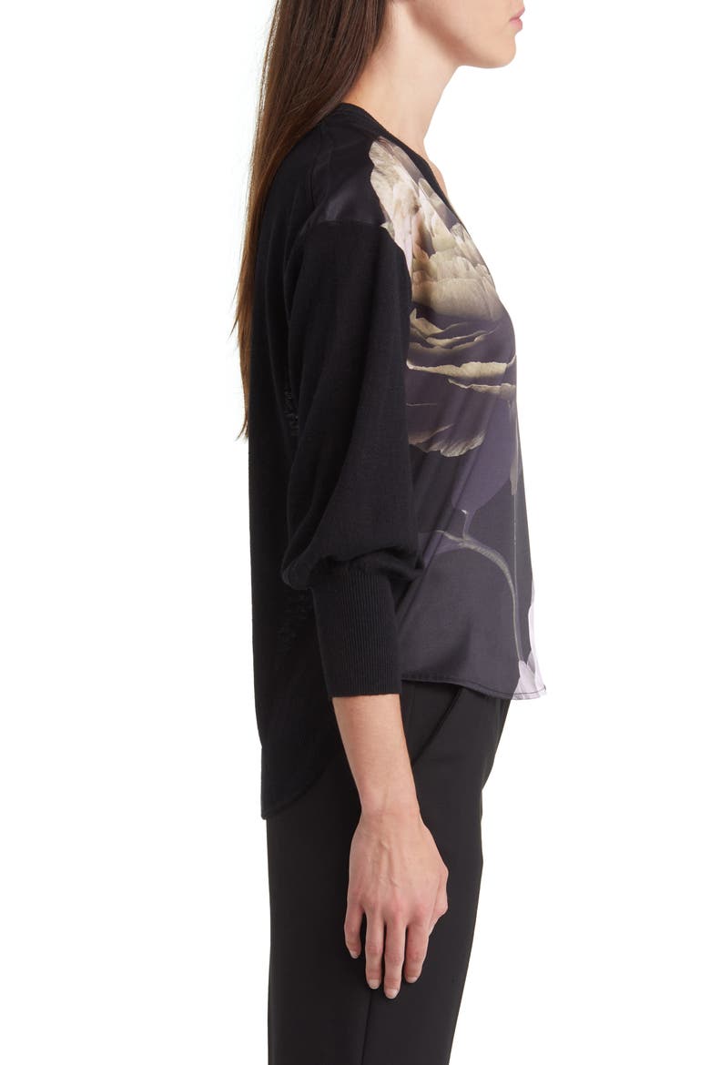 Hanaly High-Low Sweater, Alternate, color, BLACK