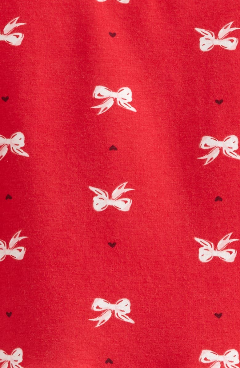 Tucker + Tate Kids' Ruffle Long Sleeve Stretch Cotton Blend Sweatshirt Dress, Alternate, color, Red Lollipop Pop Bows