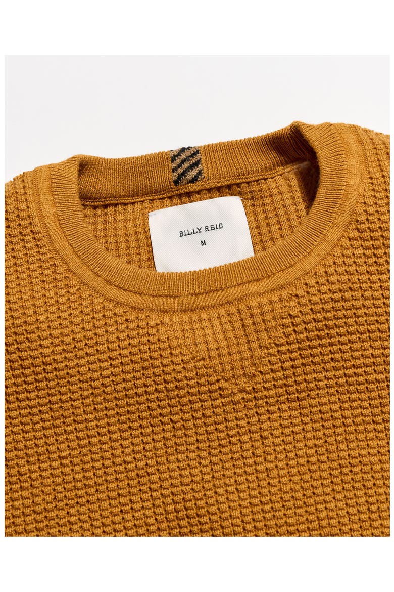Martin Mini Waffle Crewneck Cotton & Cashmere Sweater, Alternate, color, LIGHT SCOTCH