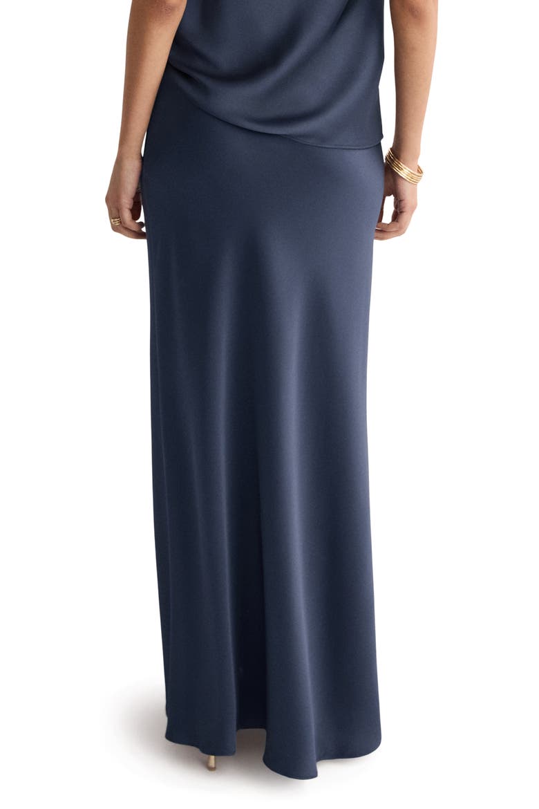 Satin Maxi Skirt, Alternate, color, NIGHT BLUE